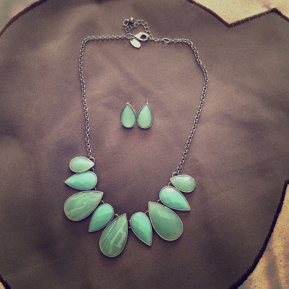 Charming Charlie Turquoise pendant and earrings